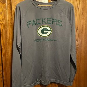 NFL Team Apparel Packers LS Wicking Tee Size M